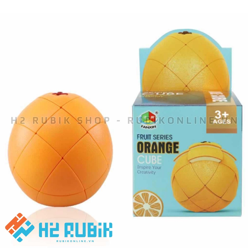 Bộ rubik hoa quả 4 loại đào, chanh, cam, lê Fanxin Fruit Cube 3x3