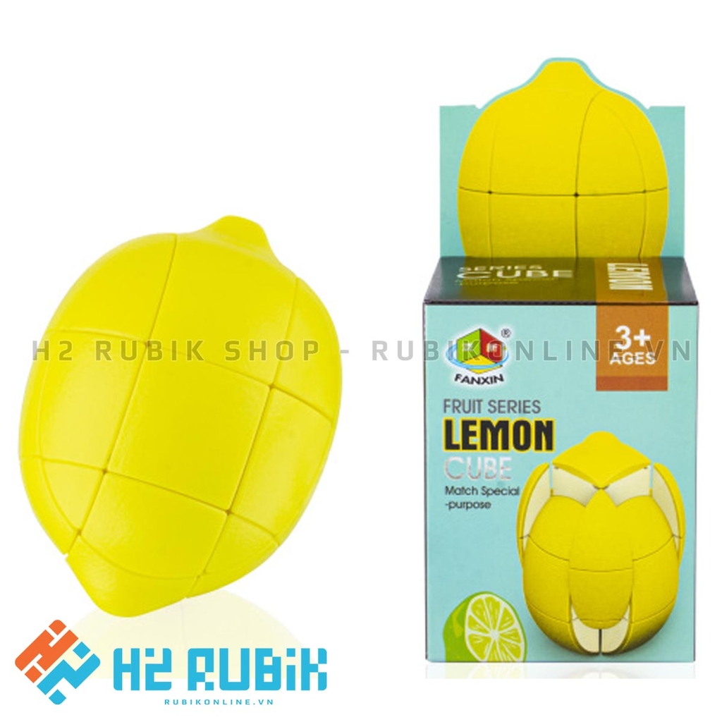 Bộ rubik hoa quả 4 loại đào, chanh, cam, lê Fanxin Fruit Cube 3x3