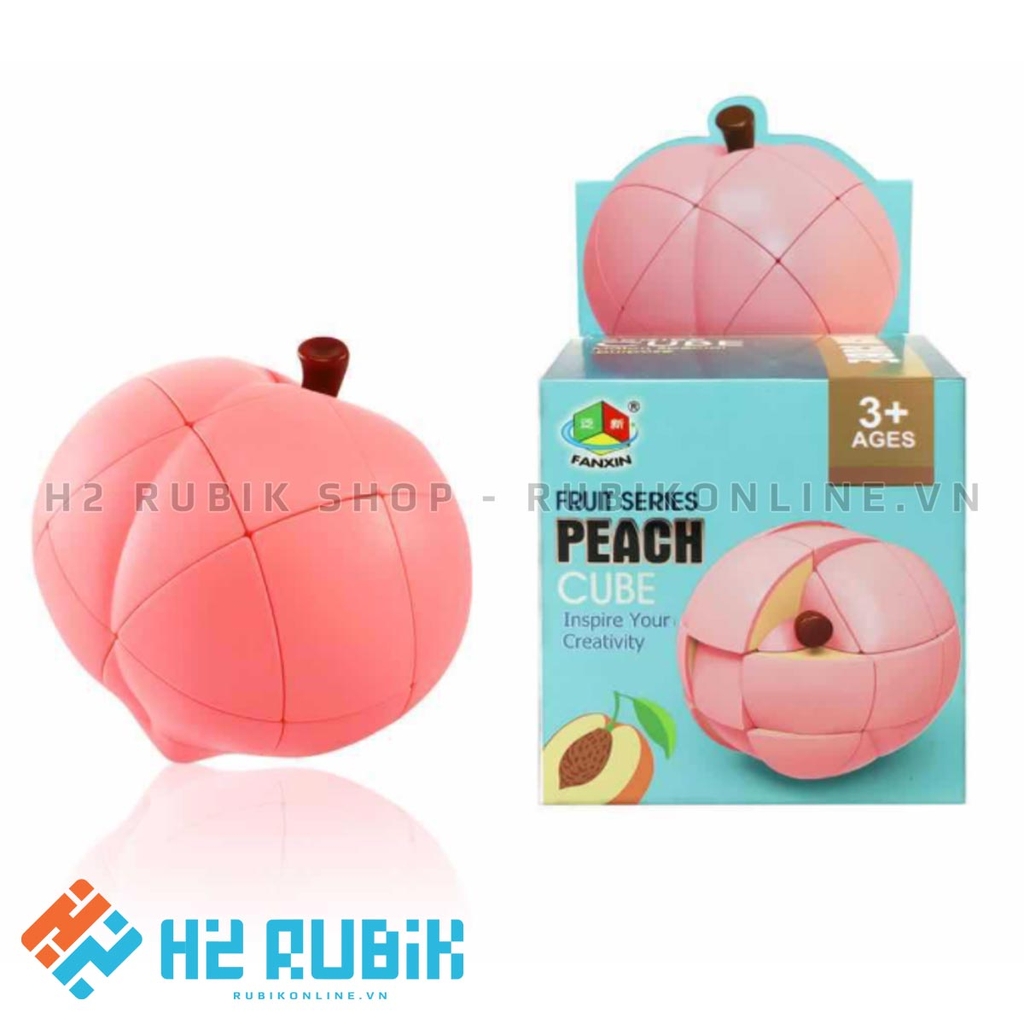 Bộ rubik hoa quả 4 loại đào, chanh, cam, lê Fanxin Fruit Cube 3x3