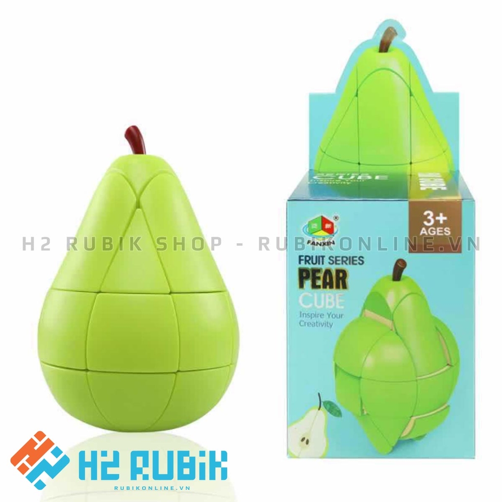 Bộ rubik hoa quả 4 loại đào, chanh, cam, lê Fanxin Fruit Cube 3x3