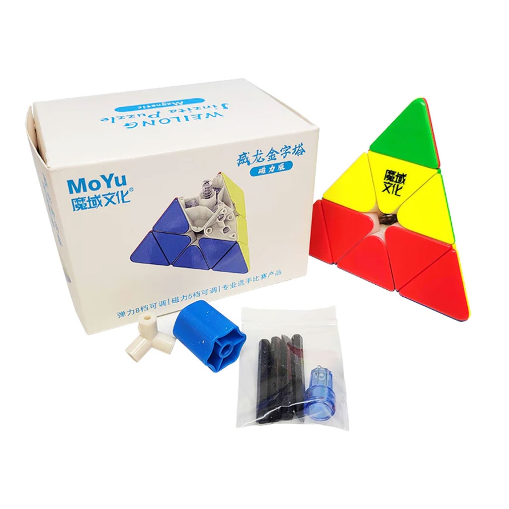 Rubik tam giác MoYu Weilong Pyraminx Magnetic có nam châm sẵn