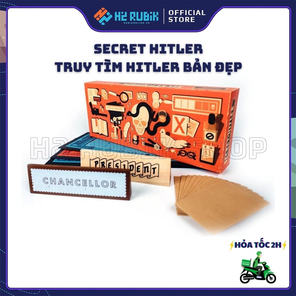 Secret Hitler Board Game Hộp Dài Cứng Cao Cấp Tiếng Anh