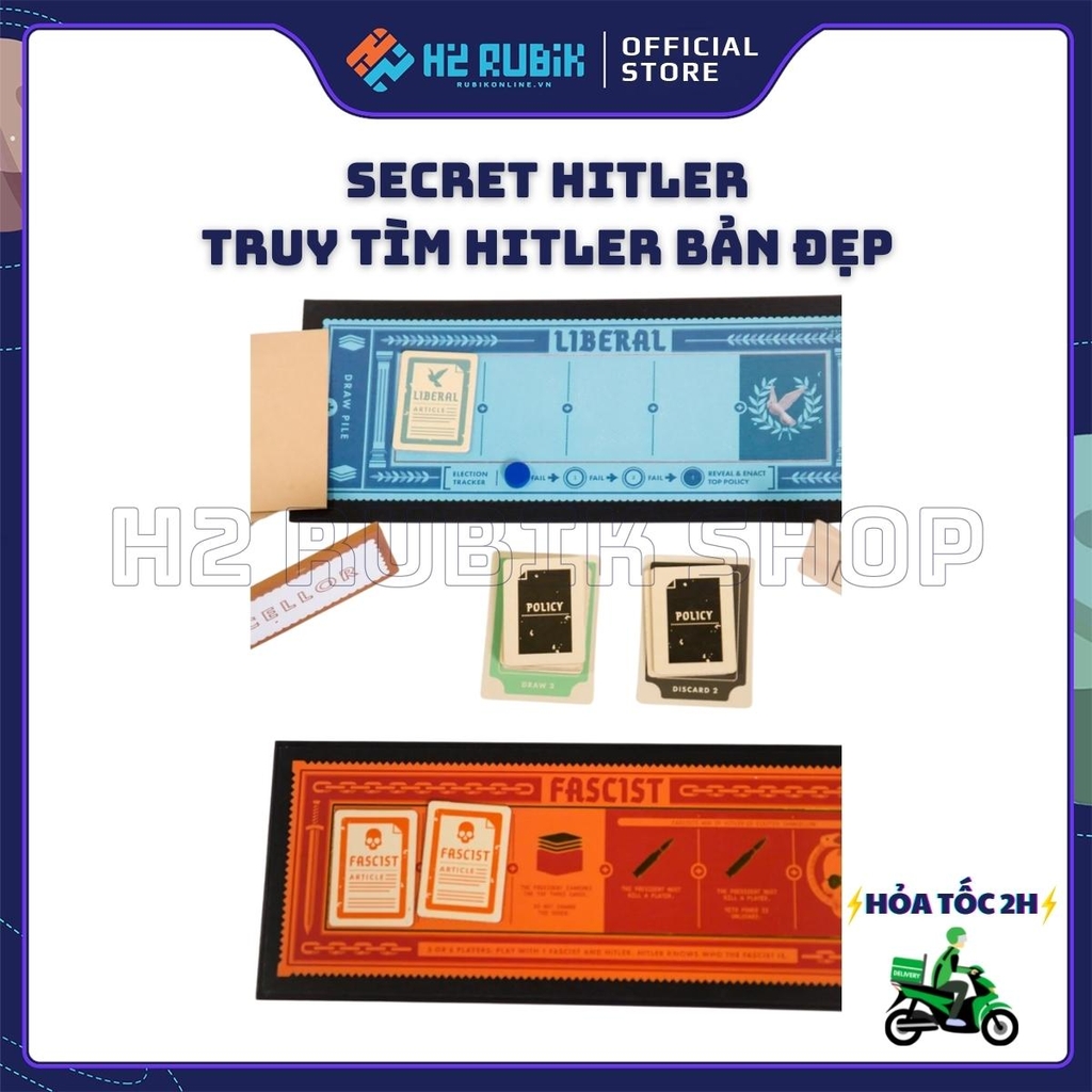 Secret Hitler Board Game Hộp Dài Cứng Cao Cấp Tiếng Anh