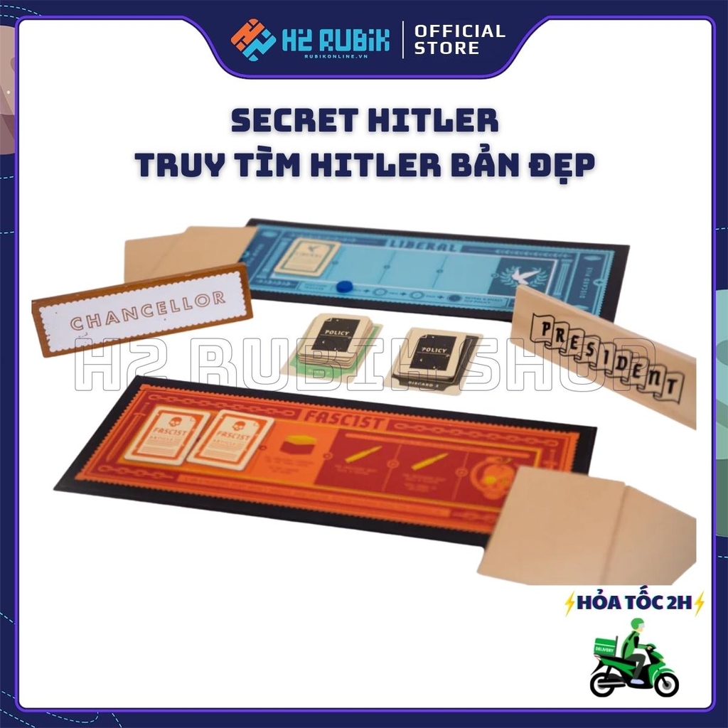 Secret Hitler Board Game Hộp Dài Cứng Cao Cấp Tiếng Anh