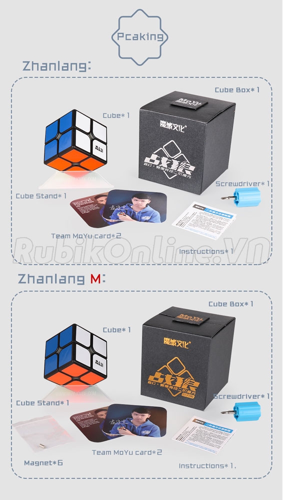 SenHuan ZhanLang M 2x2 Stickerless - Nam châm