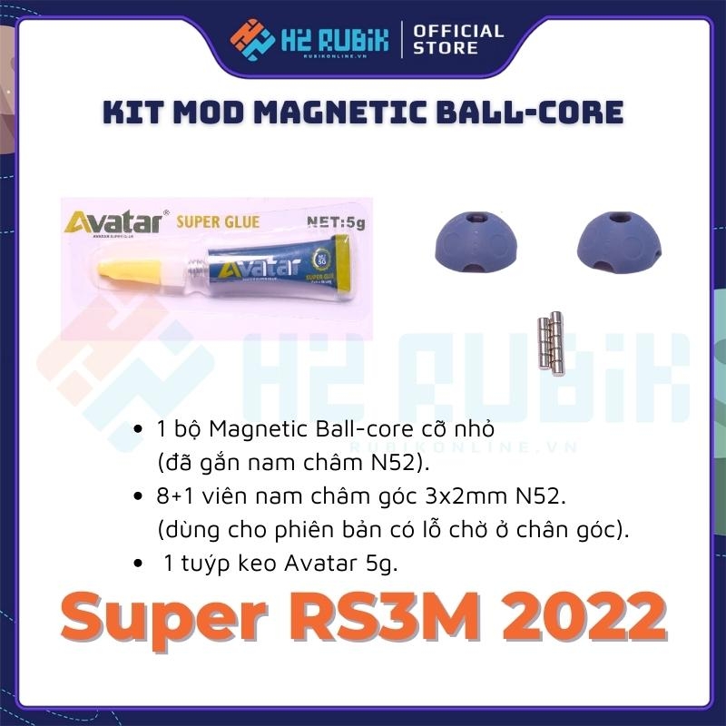 Bộ nam châm Ball-core Magnetic lắp cho Rubik