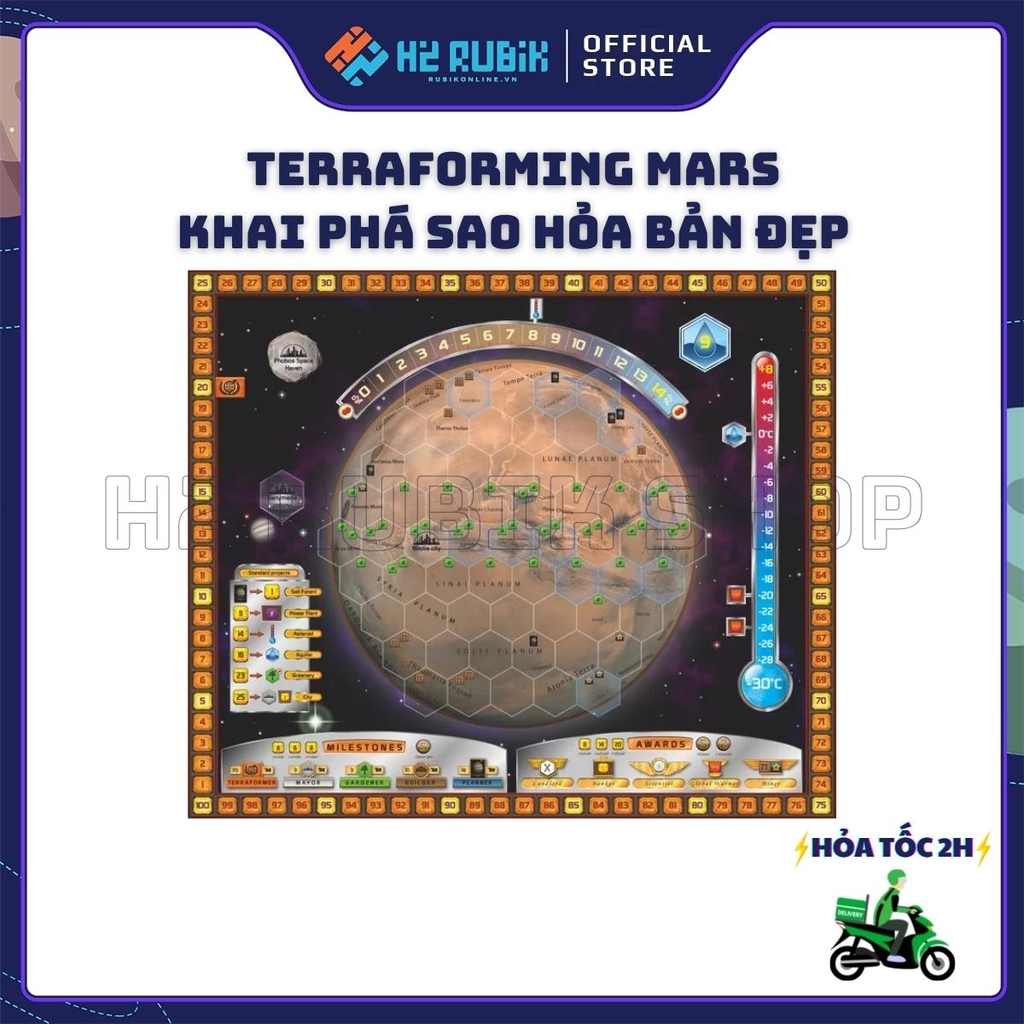 Terraforming Mars Board Game Khai Phá Sao Hỏa Bản Chuẩn (Tiếng Anh US)