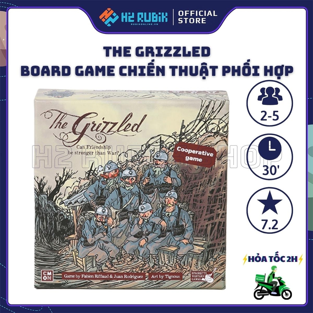 The Grizzled Board Game Chiến Thuật Phối Hợp Hộp Cứng Bản Đẹp