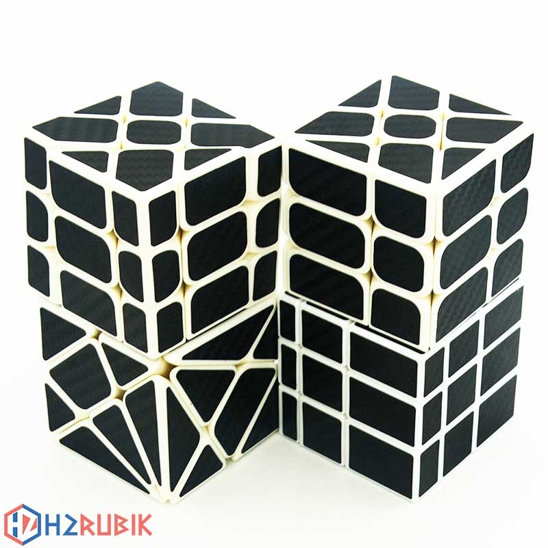 The Lefun Hollow Sticker Monochrome Cube Gift Box Combo Rubik Carbon