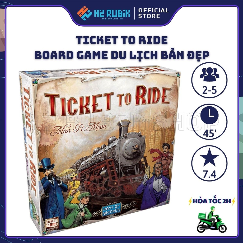 Ticket To Ride Board Game Du Lịch Chiến Thuật Bản Đẹp (Tiếng Anh US)