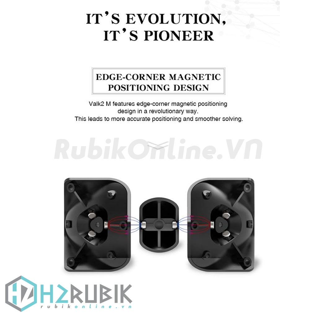 QiYi Valk2 Magnetic Stickerless (có nam châm) - Rubik 2x2