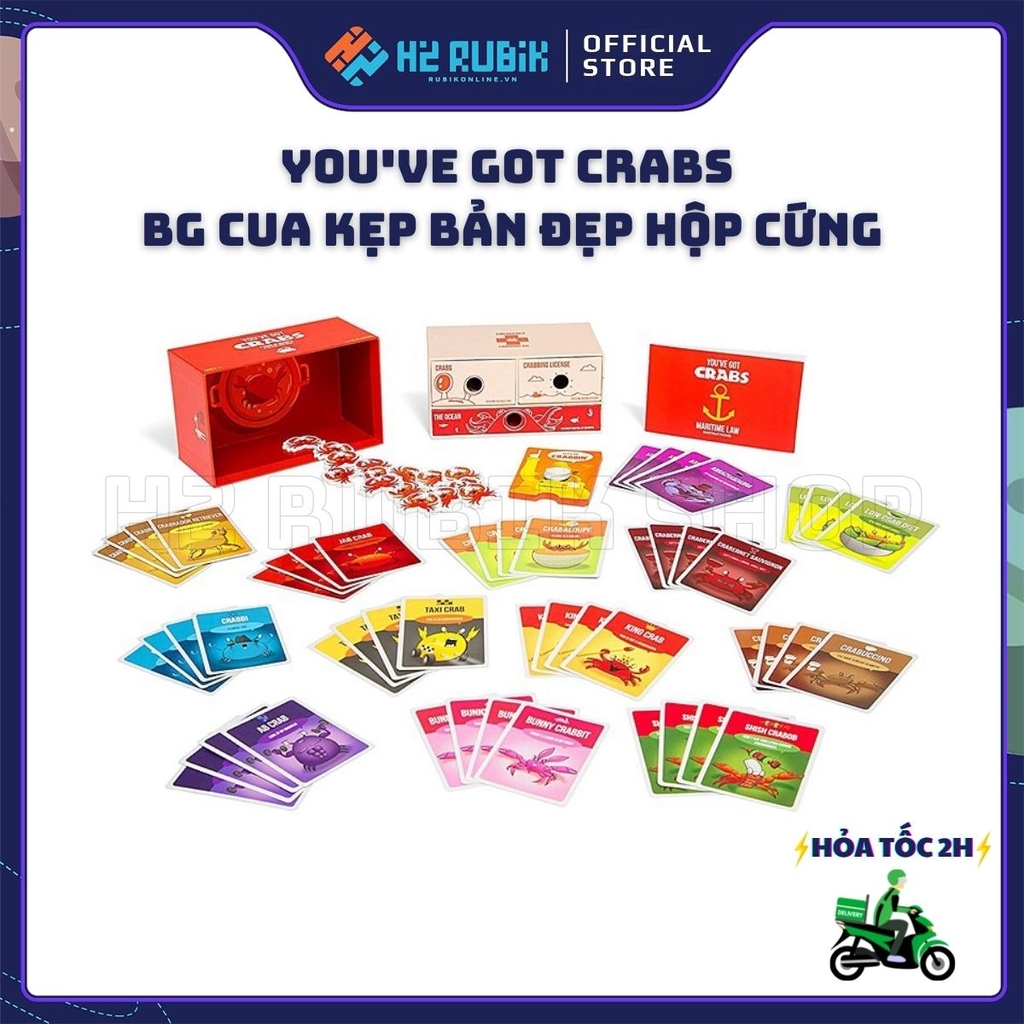 You've Got Crabs Board Game Thẻ Bài Cua Kẹp Bản Đẹp Hộp Cứng (Tiếng Anh US)