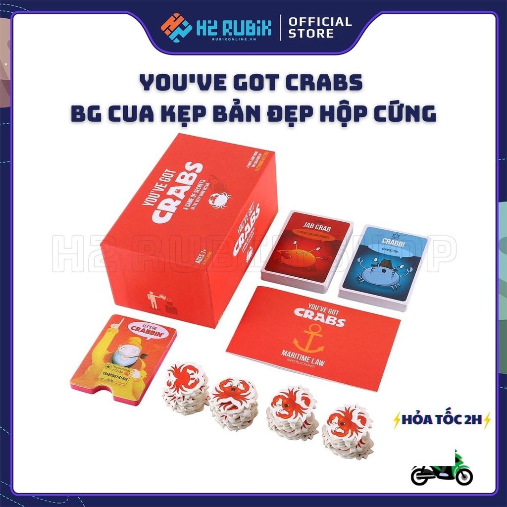 You've Got Crabs Board Game Thẻ Bài Cua Kẹp Bản Đẹp Hộp Cứng (Tiếng Anh US)