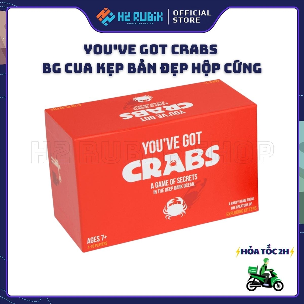 You've Got Crabs Board Game Thẻ Bài Cua Kẹp Bản Đẹp Hộp Cứng (Tiếng Anh US)