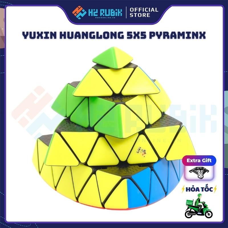 YuXin Huanglong 5x5 Pyraminx Rubik tam giác 5 tầng