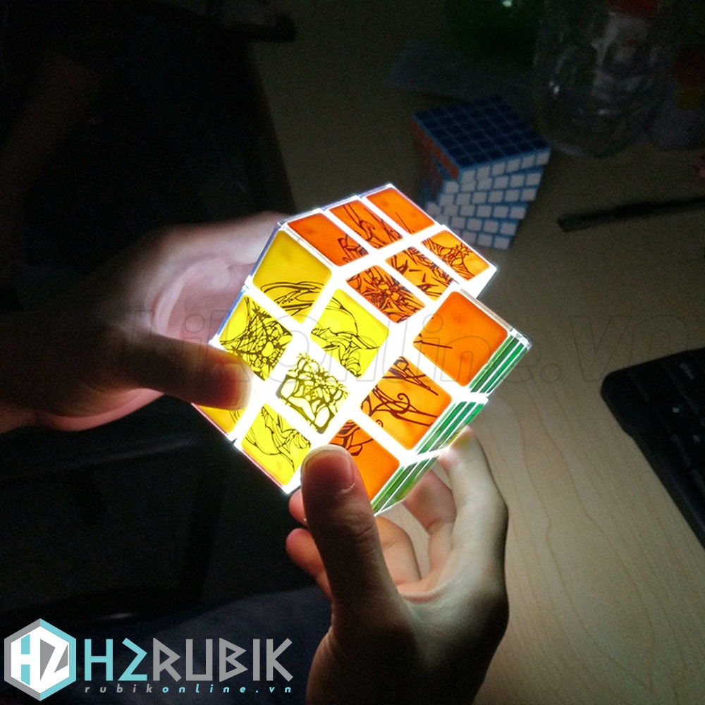 YuXin Jueji 3x3 Rubik phát sáng có cổng sạc USB