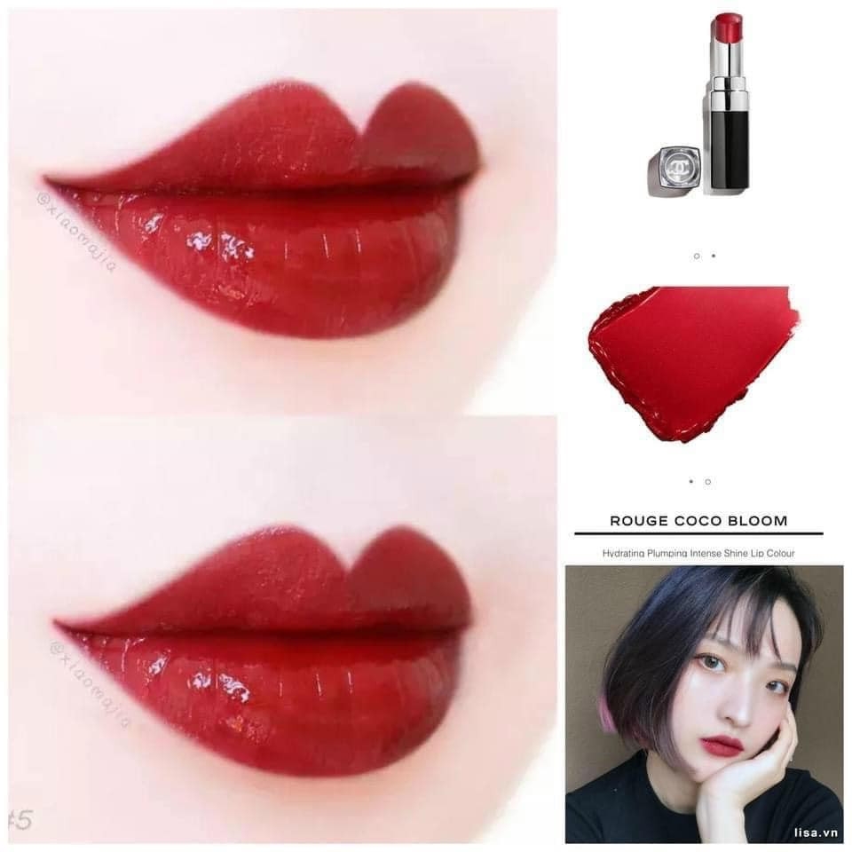 SON CHANEL ROUGE COCO BLOOM HYDRATING PLUMPING INTENSE SHINE 140 ALIVE - ĐỎ  RƯỢU