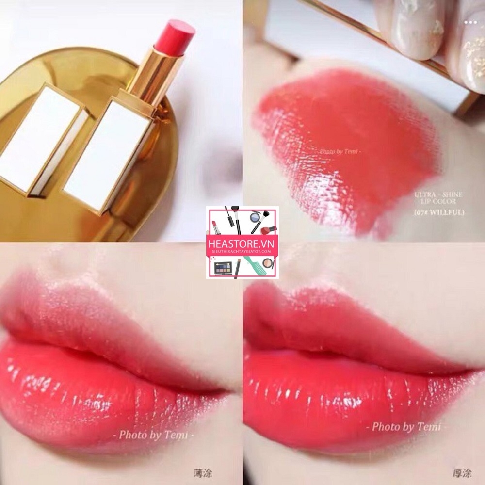 SON TOM FORD SOLEIL ULTRA-SHINE LIP COLOR #07 WILLFUL MÀU ĐỎ CAM SAN  HÔ | Hàng Xách Tay Giá Tốt HeaStore