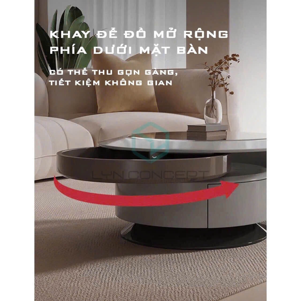 Bàn Trà Nhập Khẩu Cao Cấp Mặt Kính Cường Lực Cho Phòng Khách - BTNK01
