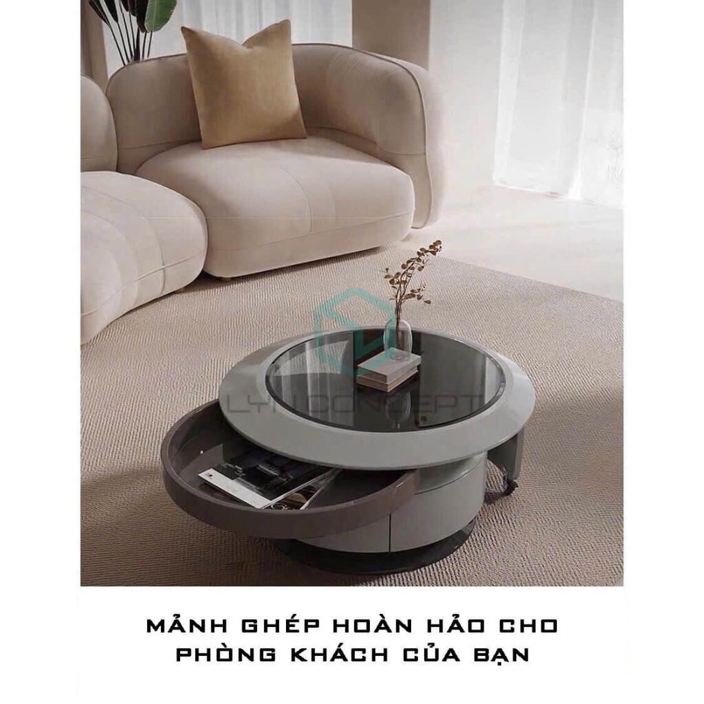 Bàn Trà Nhập Khẩu Cao Cấp Mặt Kính Cường Lực Cho Phòng Khách - BTNK01