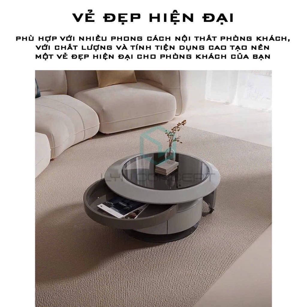 Bàn Trà Nhập Khẩu Cao Cấp Mặt Kính Cường Lực Cho Phòng Khách - BTNK01