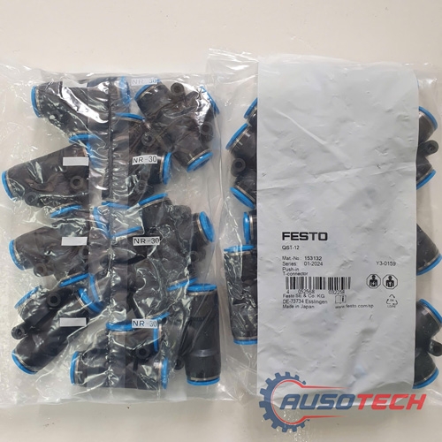 Đầu nối khí dạng T 12mm Festo QST-12 (153132)