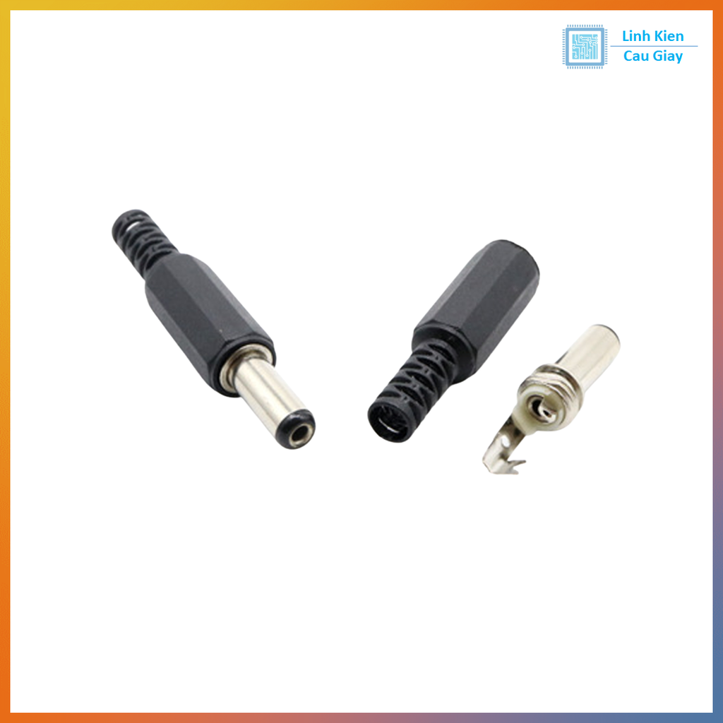 Jack nguồn DC 5.5×2.5mm loại đực ( Chân hàn )