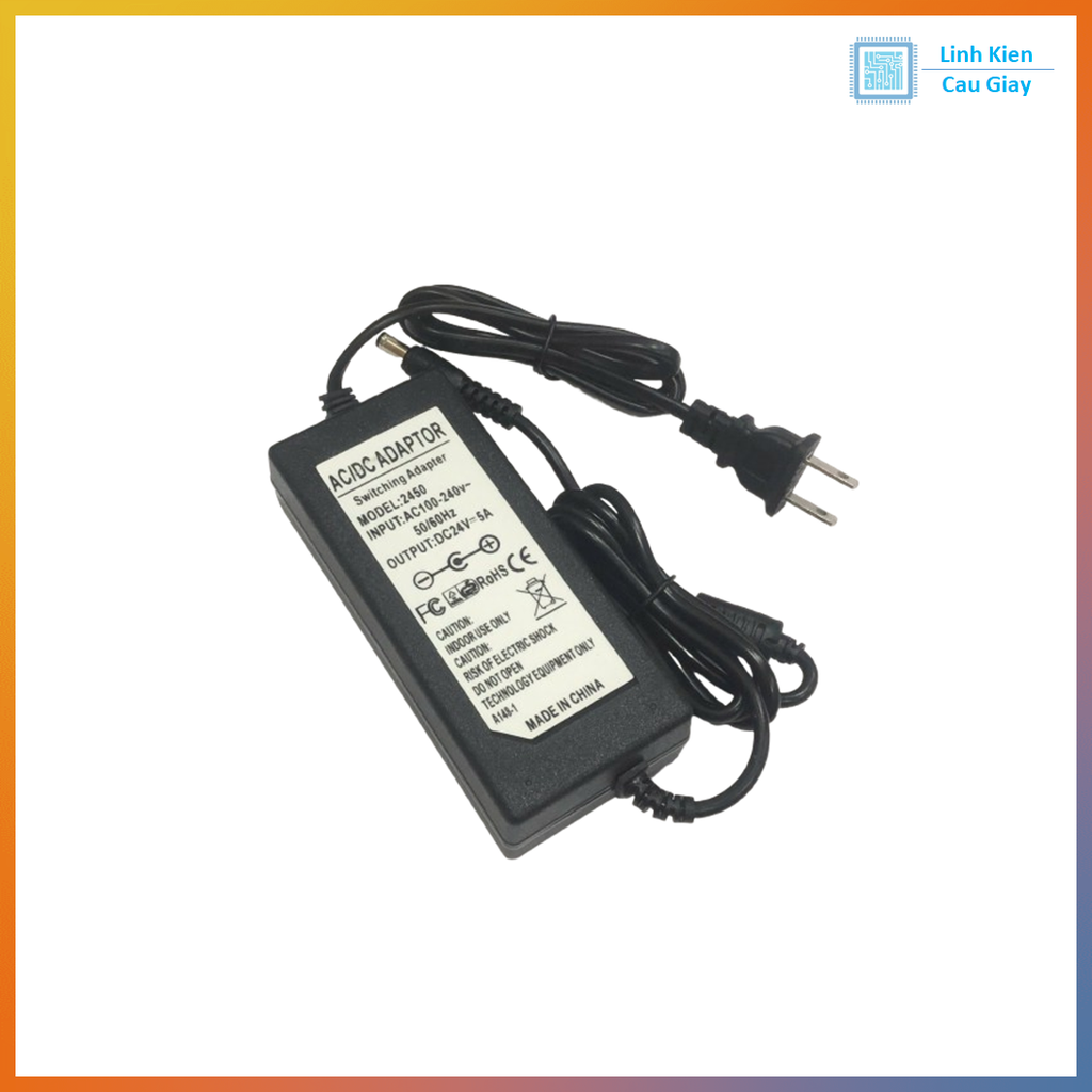 Nguồn Adapter 24V 5A đầu ra Jack DC 5.5*2.5mm