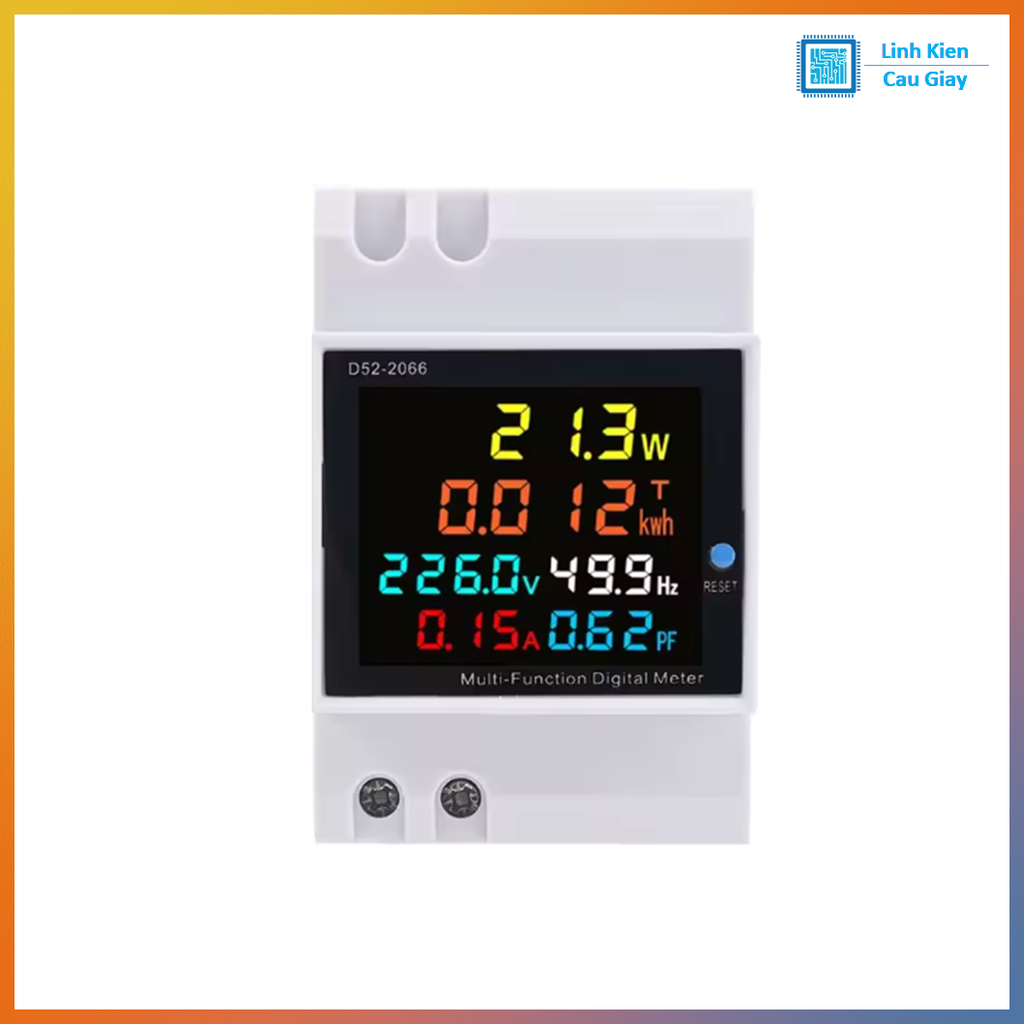 Đồng hồ đo điện áp D52-2066 6 trong 1 đa năng 40V - 300V 100A (Công tơ điện tử)