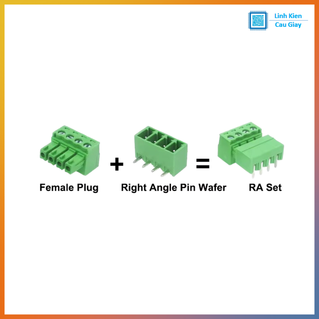 Connector Terminal EDG3.81mm (chân cong)