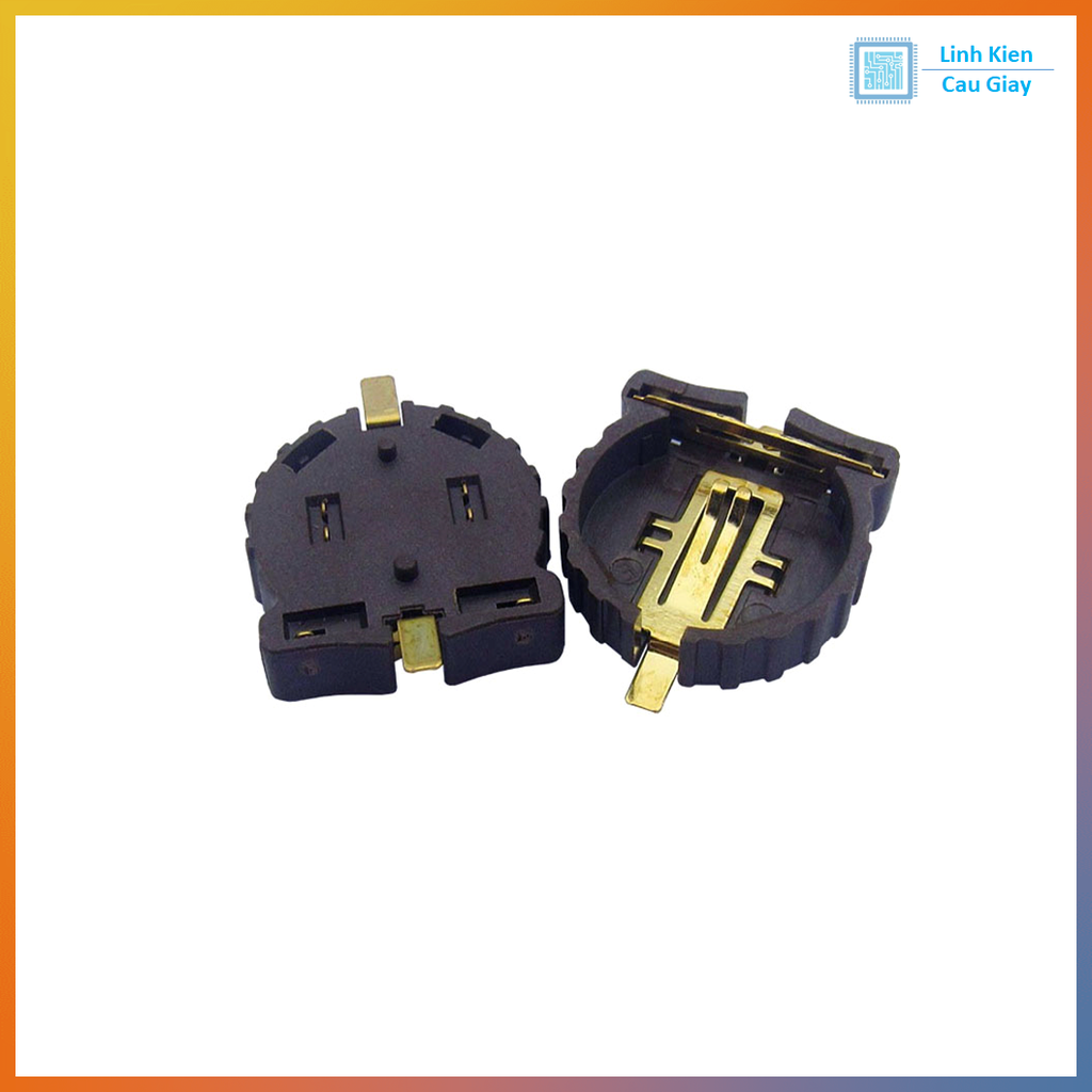Đế gắn pin nút CR1220 SMD chân vàng
