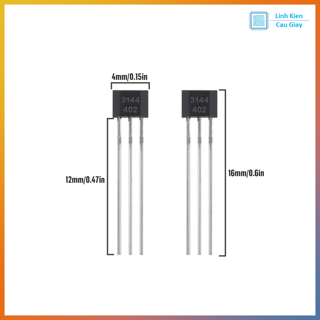 Cảm Biến Hall (A04E) A1104E TO92