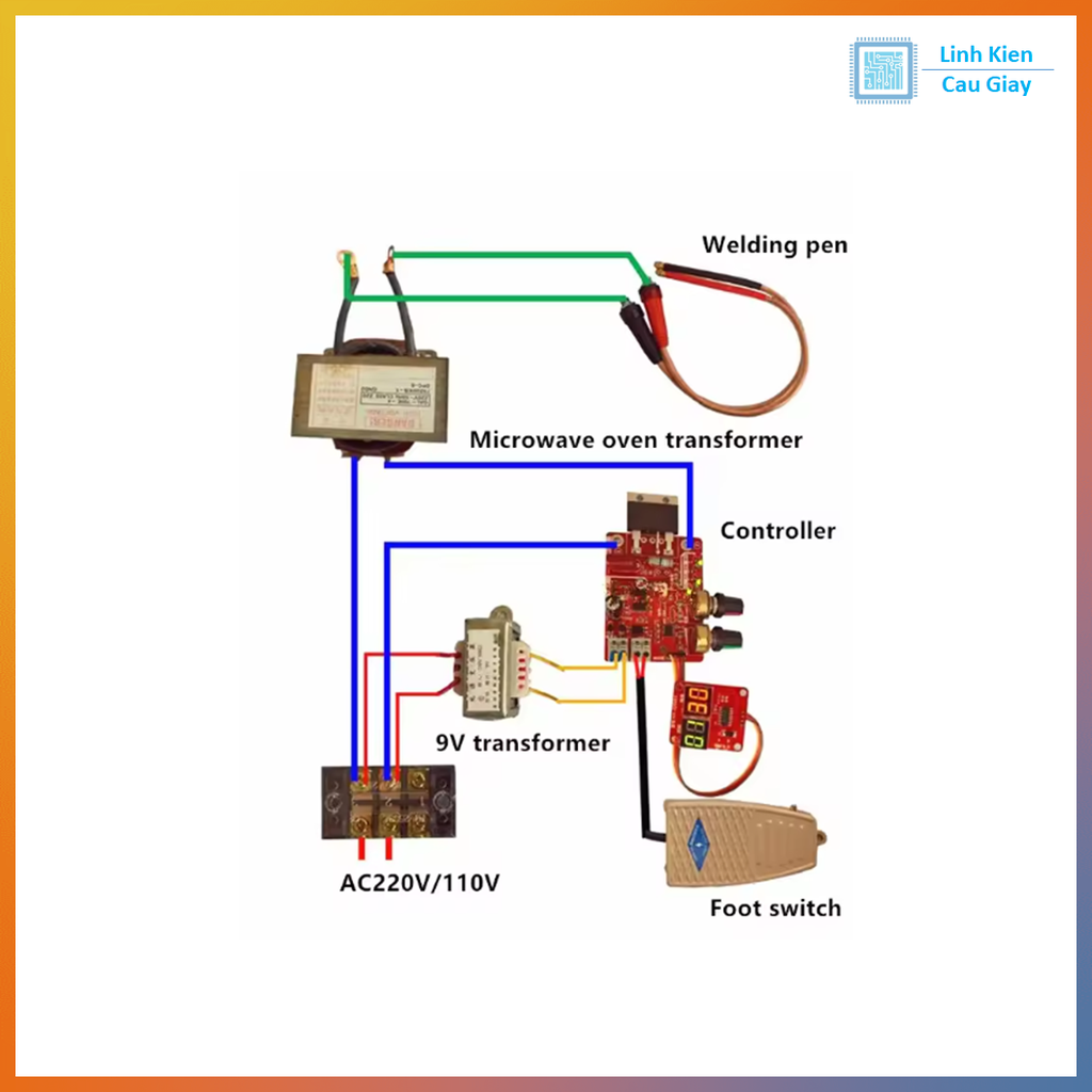 Mạch timer điều khiển máy hàn cell pin 100A