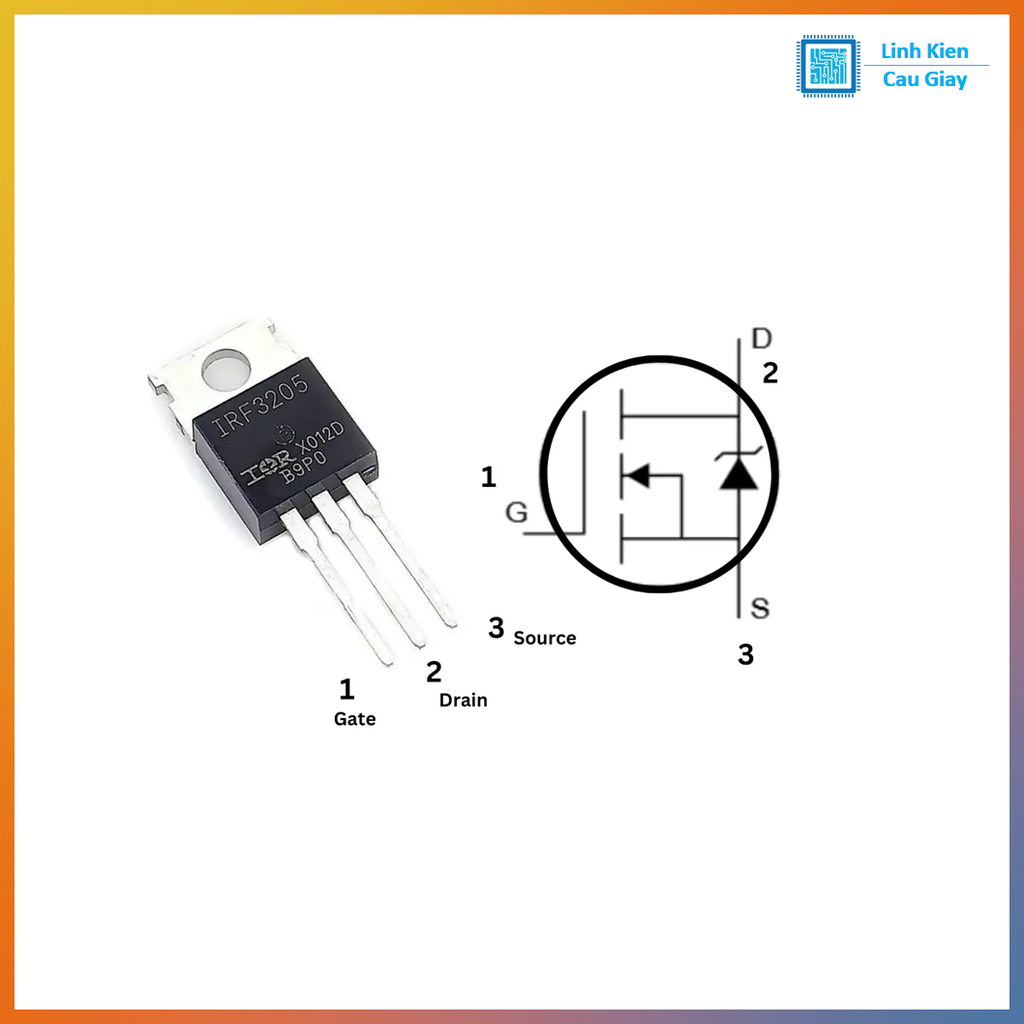 Linh kiện IRF3205 TO-220 110A 55V kênh N