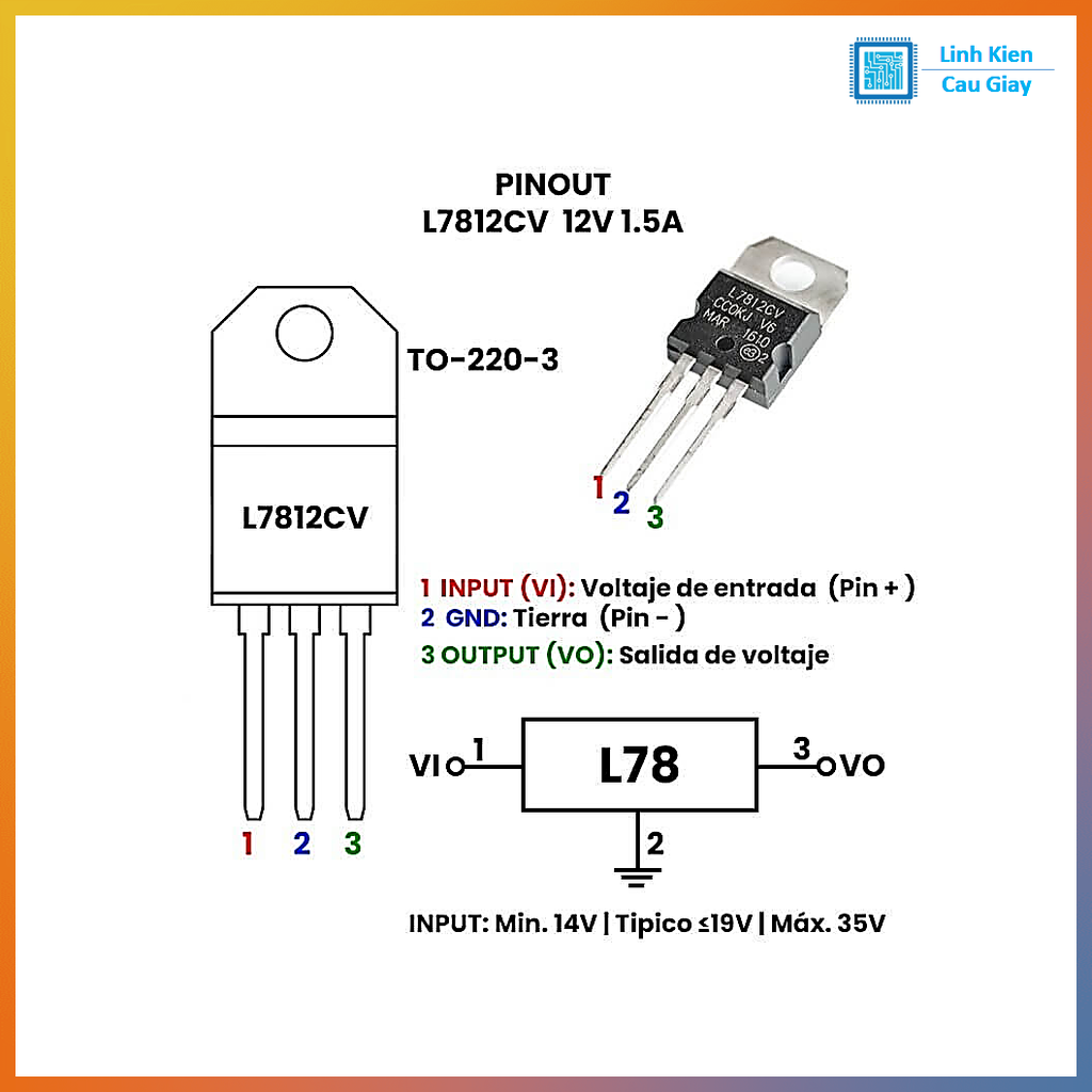 Linh kiện L7812CV TO-220