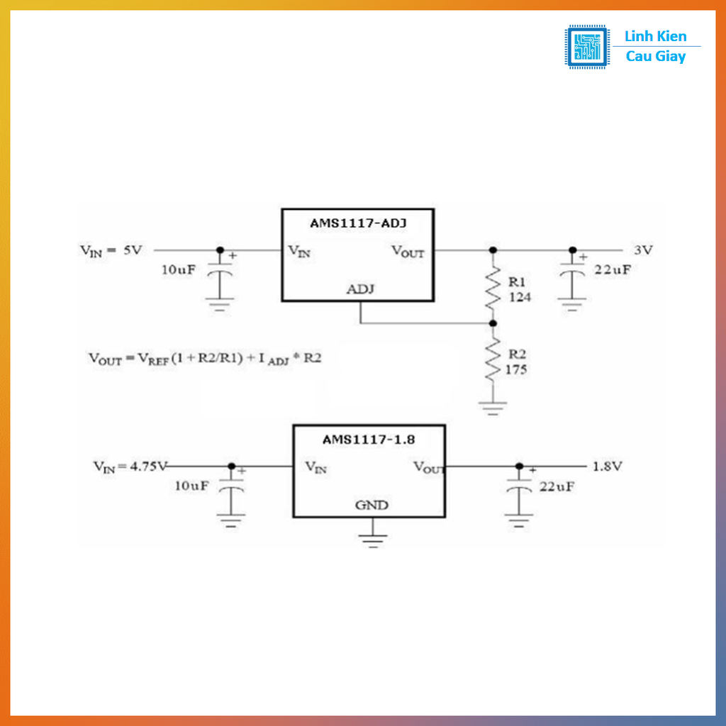 Linh kiện AMS1117-ADJ SOT-223