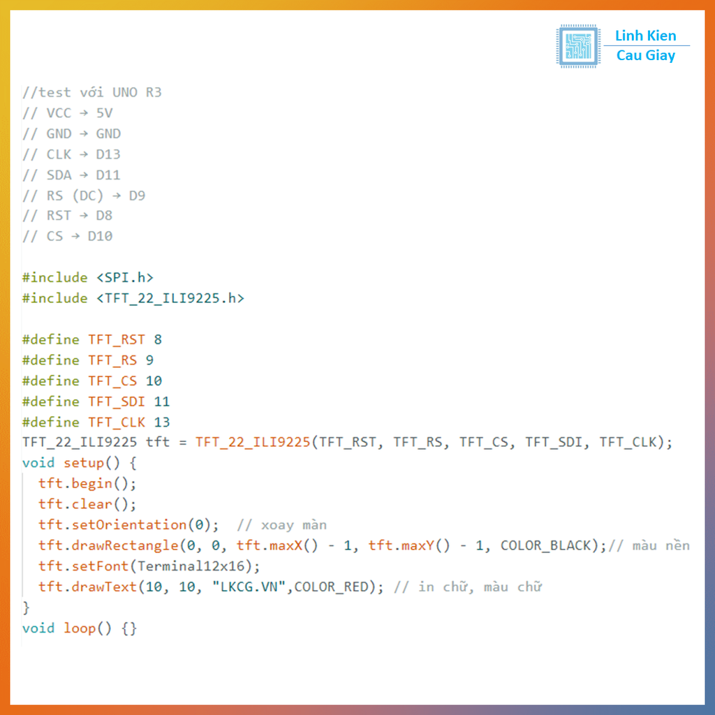 Màn hình LCD TFT 2.0 Inch Giao tiếp SPI