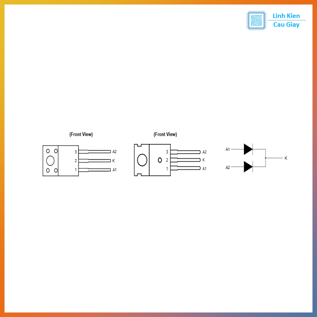 Linh kiện Diode Schottky MBR30100 30A 100V TO-220F