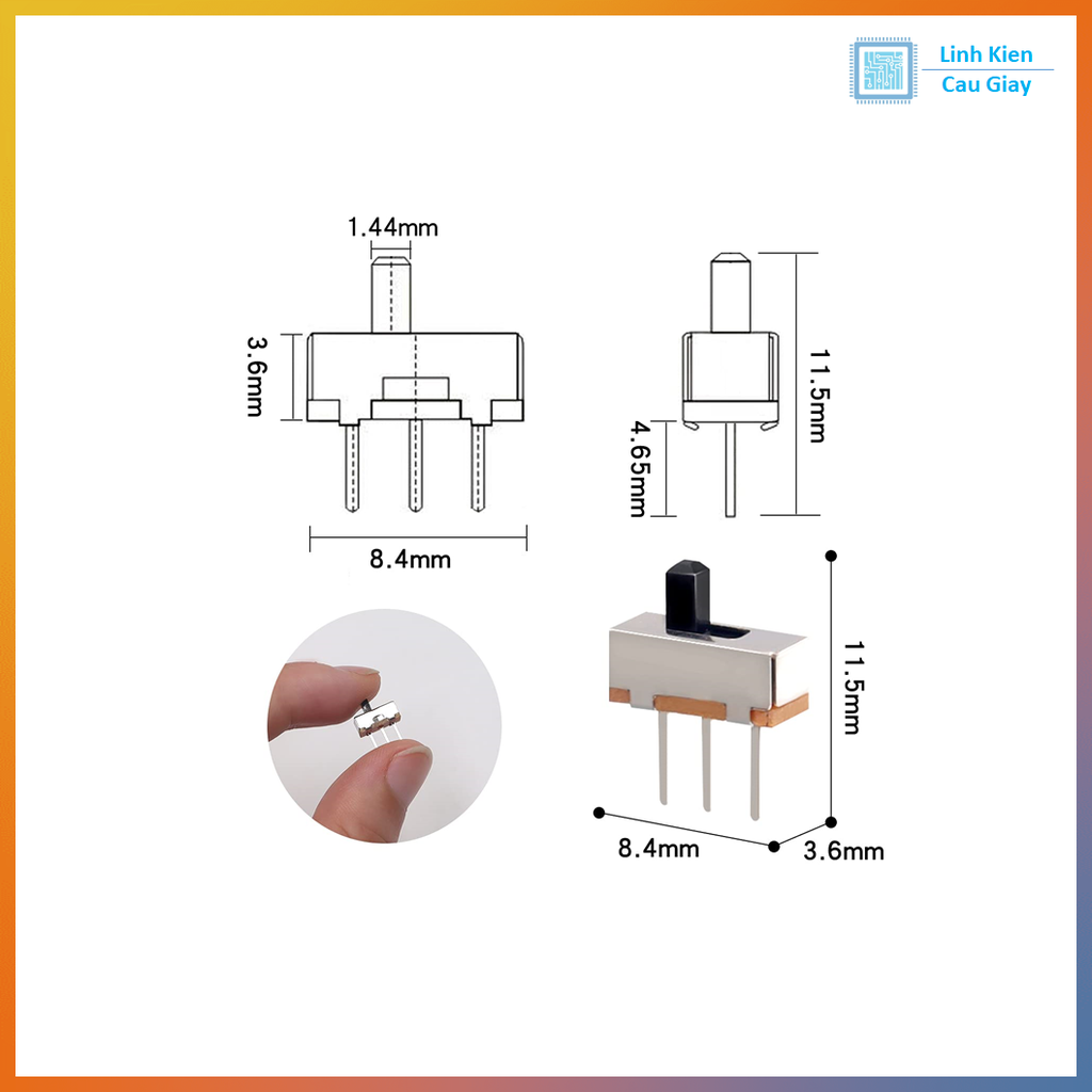 Công Tắc Gạt 3 Chân SS12d00 ( Loại Thẳng)