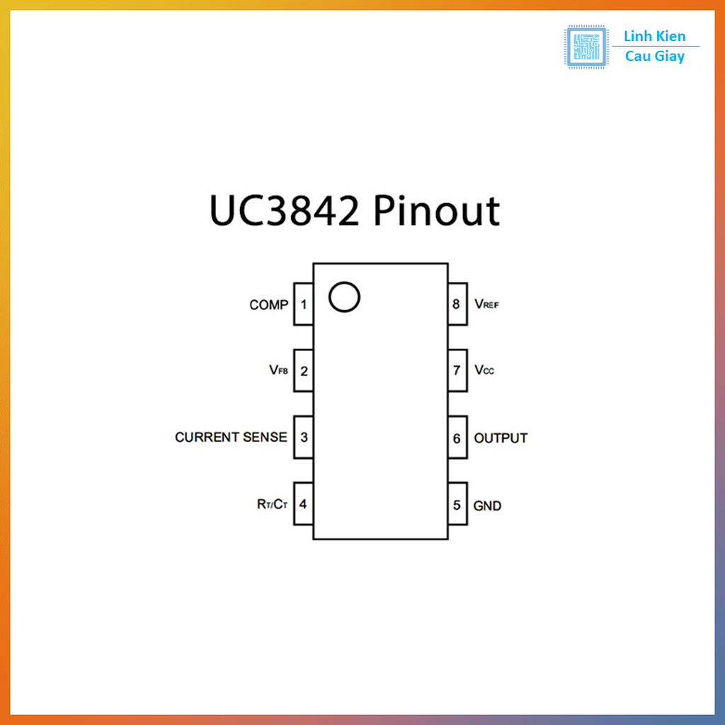 Linh kiện UC3842B SMD SOP08