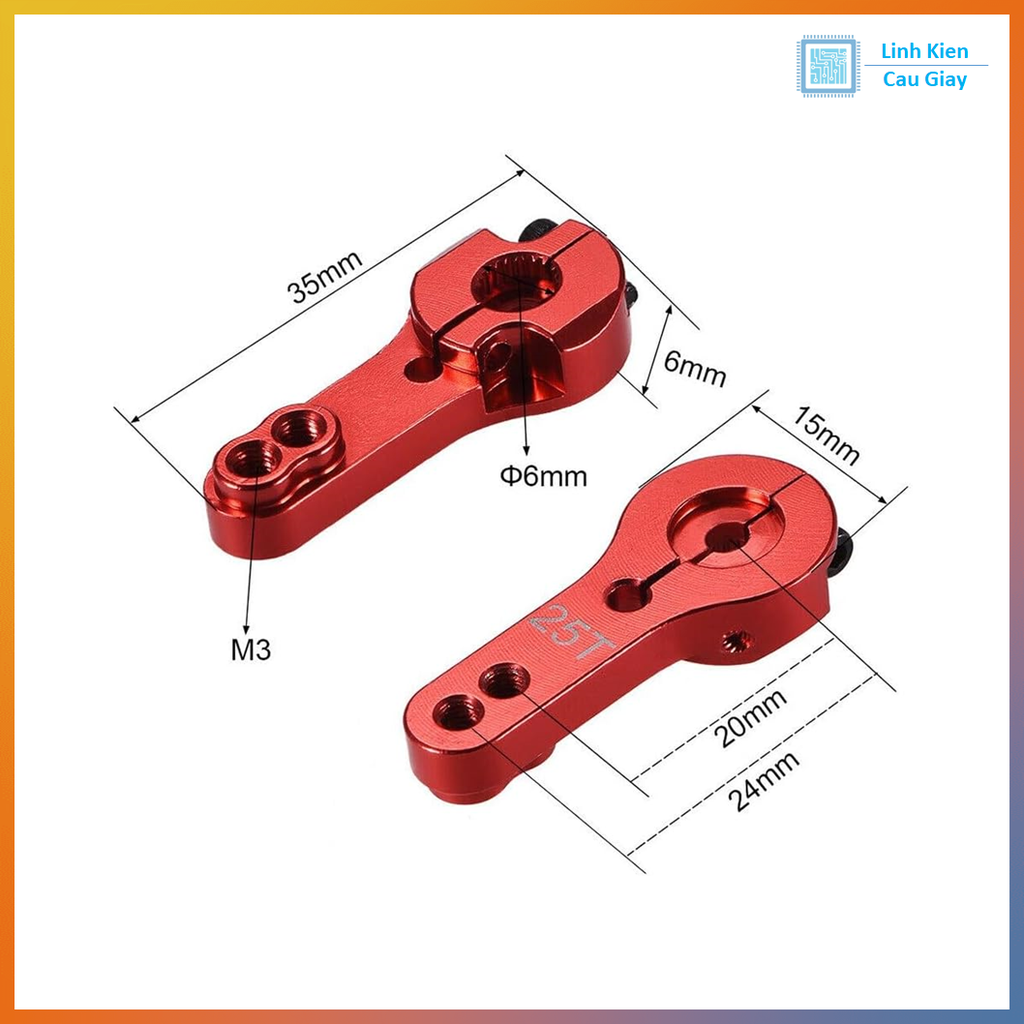 Cánh Tay Servo Kim Loại 25T MG995/MG945/MG996/MG946/S3003/FUTABA