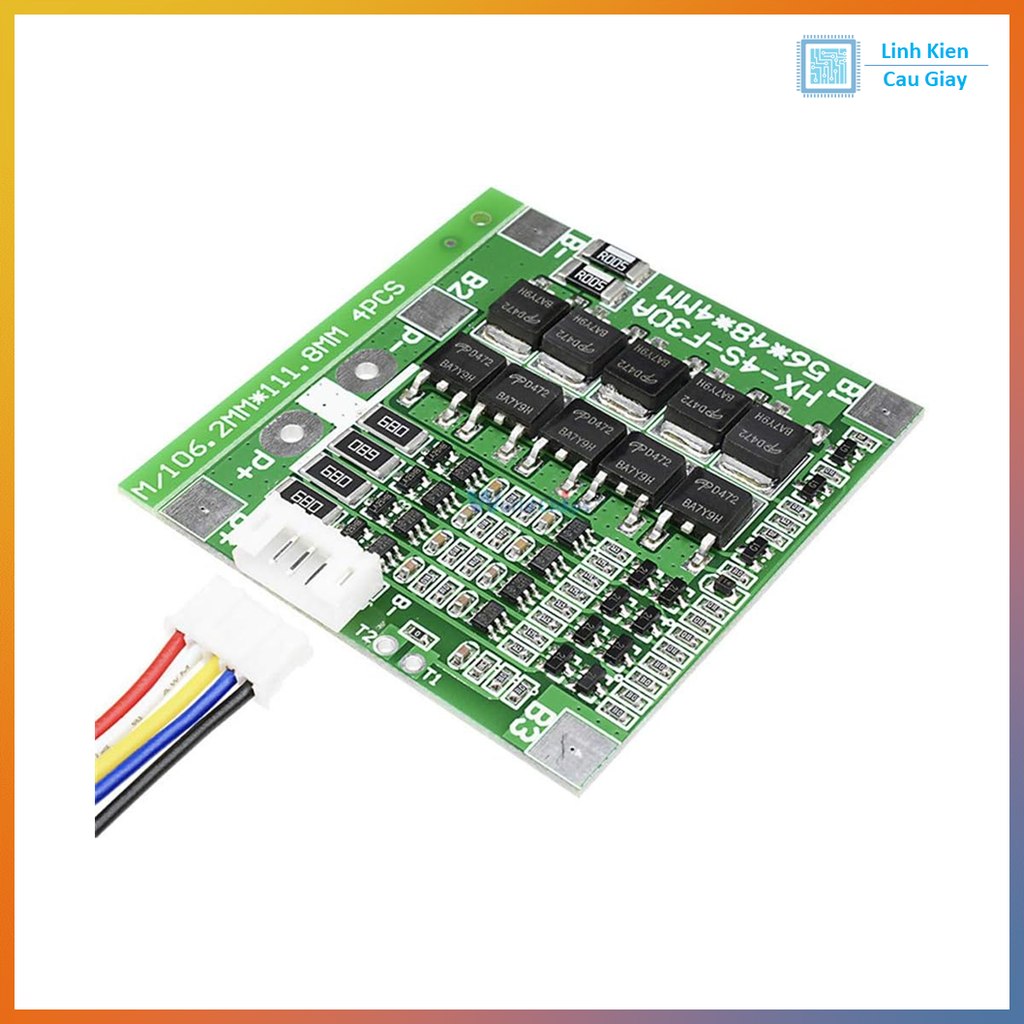 MẠCH SẠC CÂN BẰNG VÀ BẢO VỆ PIN 4 CELL 18650 30A