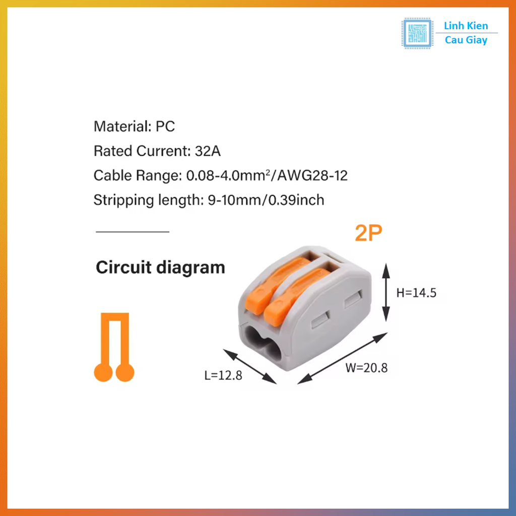 Jack Nối 2 dây PCT-212