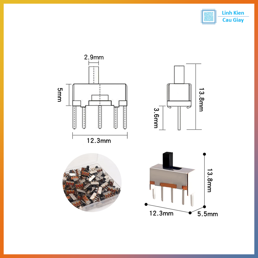 Công tắc gạt 3 chân SS12F44