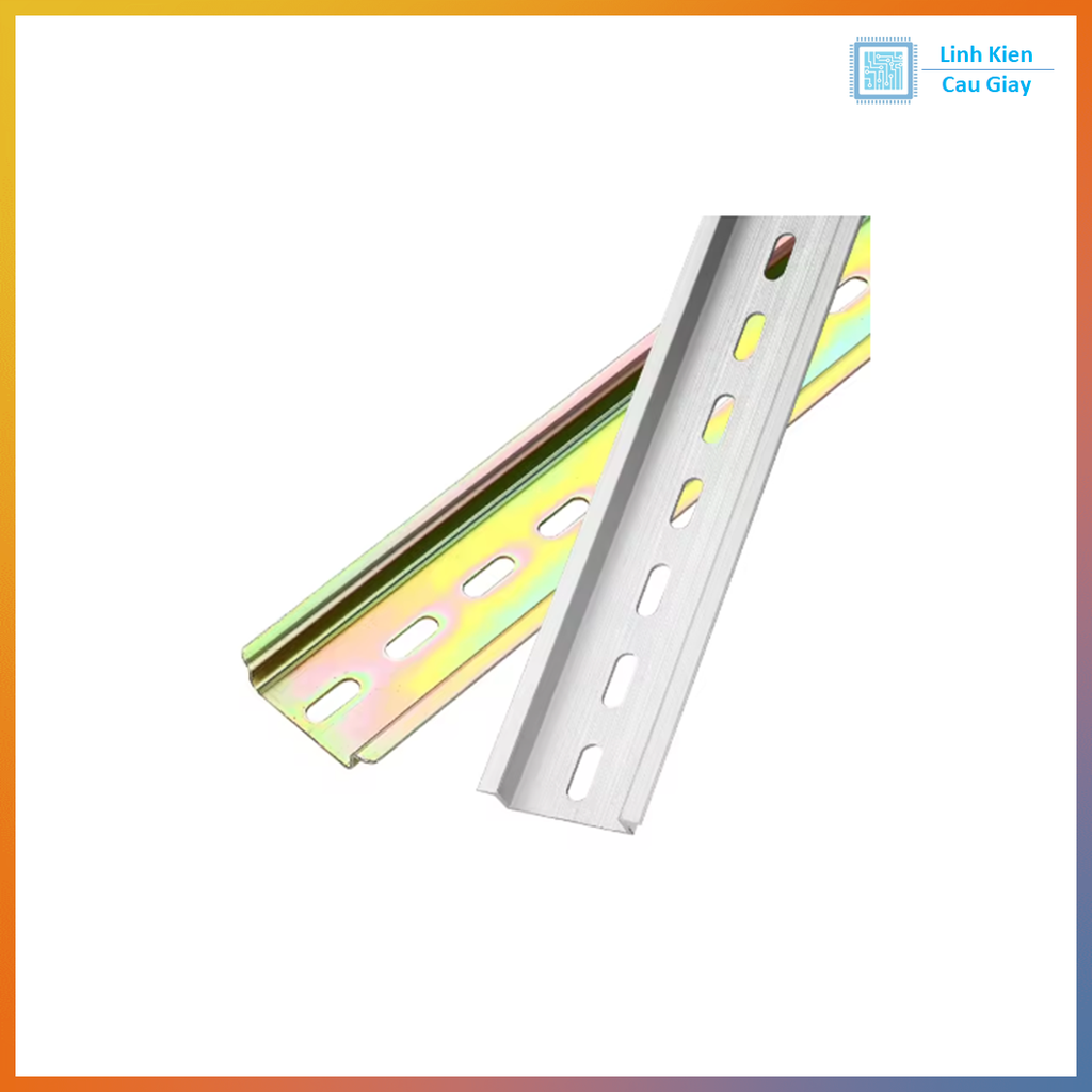 Thanh ray cài thiết bị tủ điện 1 mét (Sắt 0.7mm)