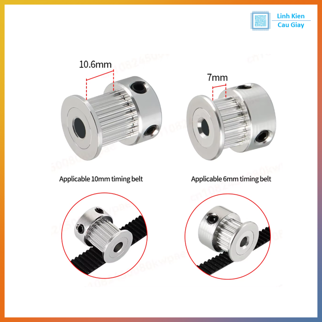 Puly GT2 Rộng 6mm 20 Răng