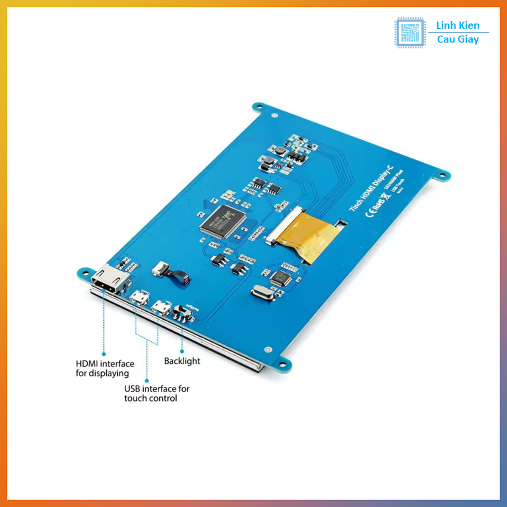 Màn Hình 7 Inch HDMI LCD Cảm Ứng Điện Dung Waveshare