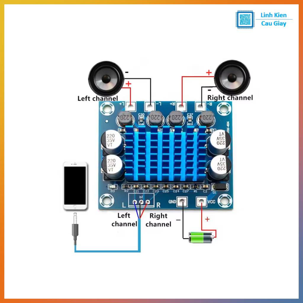 Mạch Khuếch Đại Âm Thanh 2x30W XH-A232