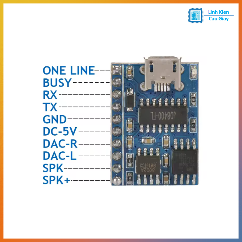 Module Ghi Đọc Âm Thanh MicroUSB JQ8400FL