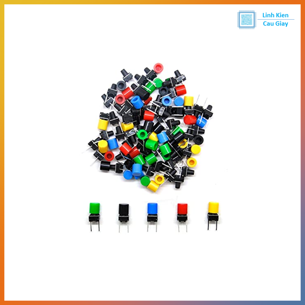 Vỏ nút nhấn 4 chân 6X6 A56 Màu Đỏ